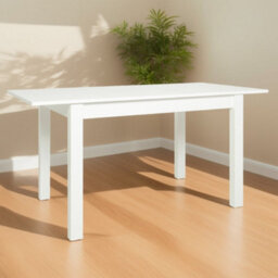 Heze Furniture Extendable Modern Dining Table - Ramen Midi 120-160 Cm White