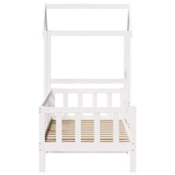 Berkfield Day Bed With Roof Without Mattress White 80X200 Cm Solid Wood - thumbnail 7