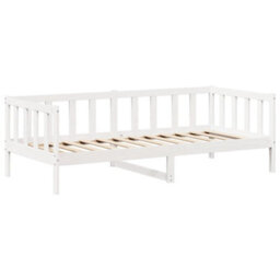 Berkfield Day Bed With Roof Without Mattress White 80X200 Cm Solid Wood - thumbnail 6