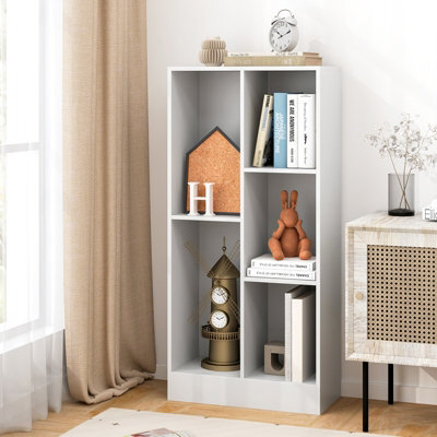 Costway 5-Cube Kids Bookcase 104 Cm Wooden Bookshelf Toy Storage Organizer - image 1