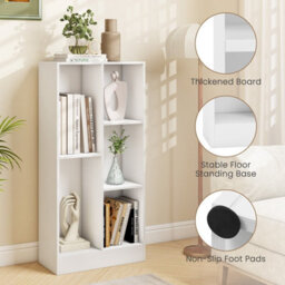 Costway 5-Cube Kids Bookcase 104 Cm Wooden Bookshelf Toy Storage Organizer - thumbnail 7