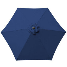 Sundaze Parasol 2.5M Blue Garden Umbrella Sun Shade Canopy With Hand Crank, Tilt Function & Base - thumbnail 4