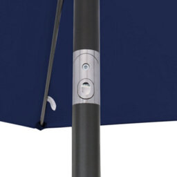 Sundaze Parasol 2.5M Blue Garden Umbrella Sun Shade Canopy With Hand Crank, Tilt Function & Base - thumbnail 6