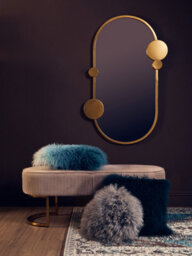 Orsina Bosie Mongolian Fur Teal Square Cushion - thumbnail 3
