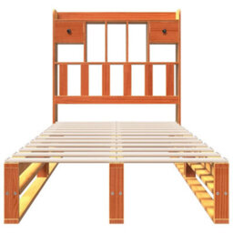 Berkfield Bookcase Bed Without Mattress Wax Brown 75X190 Cm Small Single Solid Wood Pine - thumbnail 3