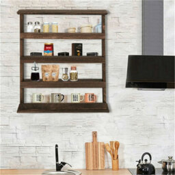 Multi-Tier Wooden Spice Rack Desktop Wall Hanging Shelf For Kitchen Cabinet Door - thumbnail 5