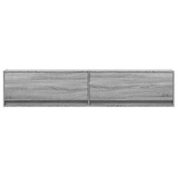 Berkfield Tv Wall Cabinet With Led Grey Sonoma 180X31X38 Cm - thumbnail 6