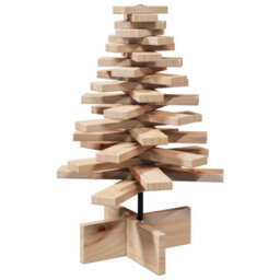 Berkfield Wooden Christmas Tree For Decoration 60 Cm Solid Wood Pine - thumbnail 5