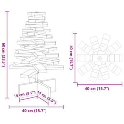Berkfield Wooden Christmas Tree For Decoration 60 Cm Solid Wood Pine - thumbnail 8