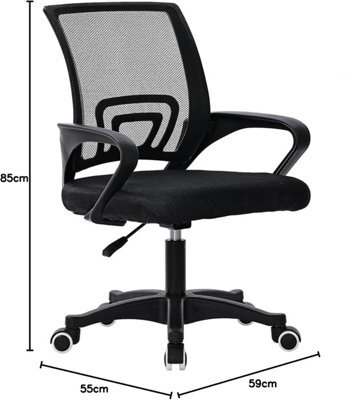 Mof Ergonomic Mesh Office Chair, Adjustable Swivel Computer Desk Chair With Breathable Mesh Back  Padded Seat Dc103 - image 1