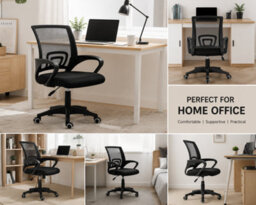 Mof Ergonomic Mesh Office Chair, Adjustable Swivel Computer Desk Chair With Breathable Mesh Back  Padded Seat Dc103 - thumbnail 2