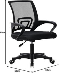 Mof Ergonomic Mesh Office Chair, Adjustable Swivel Computer Desk Chair With Breathable Mesh Back  Padded Seat Dc103