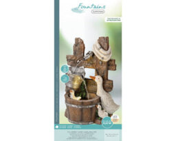 Lumineo Outdoor Duck Water Fountain Garden Water Feature Mother & Baby Ducks Warm Leds - thumbnail 3