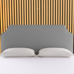 "Urban Textures - Renza Luxury 20"" High Boucle Fabric Upholstered Headboard - Grey"