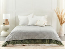 Beliani Weighted Blanket Cover 1000 Callisto 135 X 200 Cm Light Grey - thumbnail 2