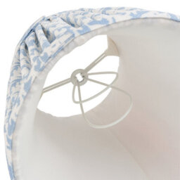 Loops Set Of 2 Elegant Handcrafted 16Cm Tapered Lamp Shades In Shell Bay Blue - thumbnail 4