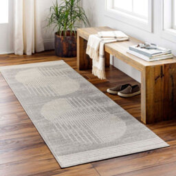 Livabliss Floransa-Geometric Brown Grey Blue Modern Living Dining Bedroom Rug 80 X 220 Cm Easy Care, Non Shedding - thumbnail 2