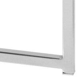Wyld Haus Oakfern Square Side Table With Clear Glass Top And Chrome Frame - thumbnail 7