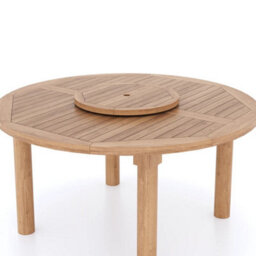 Eterna Altea Teak Garden Outdoor Dining Table & 6 Seat Chair Set - With Cream Cushions - thumbnail 7