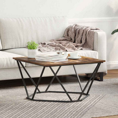Berkfield Coffee Table Smoked Oak 80X80X45 Cm Engineered Wood - image 1