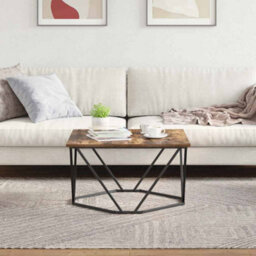 Berkfield Coffee Table Smoked Oak 80X80X45 Cm Engineered Wood - thumbnail 4