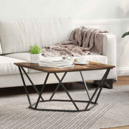 Berkfield Coffee Table Smoked Oak 80X80X45 Cm Engineered Wood - thumbnail 1