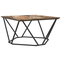 Berkfield Coffee Table Smoked Oak 80X80X45 Cm Engineered Wood - thumbnail 2