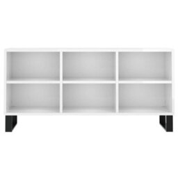 Berkfield Sturdy Tv Cabinet High Gloss White 103.5X30X50 Cm Engineered Wood - thumbnail 4
