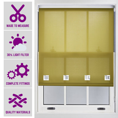 Furnished Daylight Roller Blind With Big Square Eyelets Free Cut Service - Green (W)180Cm X (L)165Cm - image 1