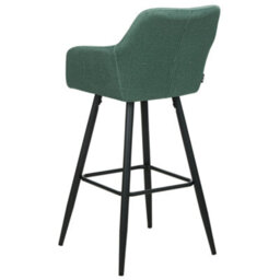 Beliani Set Of 2 Bar Chairs Casmalia Velvet Dark Green - thumbnail 6