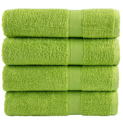 Berkfield Premium Shower Towels Solund 4 Pcs Apple Green 70X140 Cm 600 Gsm - image 1