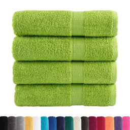 Berkfield Premium Shower Towels Solund 4 Pcs Apple Green 70X140 Cm 600 Gsm - thumbnail 2