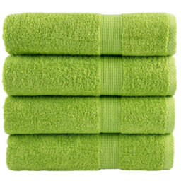 Berkfield Premium Shower Towels Solund 4 Pcs Apple Green 70X140 Cm 600 Gsm