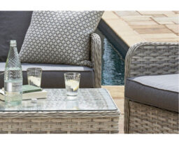Garden Store Direct Wroxham 4 Seat Lounge Set - Aluminium And Rattan - thumbnail 3