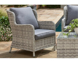 Garden Store Direct Wroxham 4 Seat Lounge Set - Aluminium And Rattan - thumbnail 5