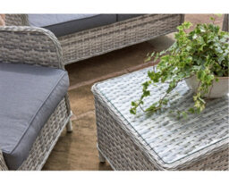 Garden Store Direct Wroxham 4 Seat Lounge Set - Aluminium And Rattan - thumbnail 2