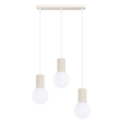 Sollux Lighting Halo Aluminum/glass Beige 3 Lights Modern Pendant Lamps - image 1