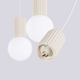 Sollux Lighting Halo Aluminum/glass Beige 3 Lights Modern Pendant Lamps - thumbnail 7