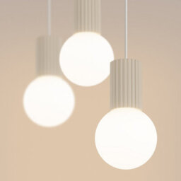 Sollux Lighting Halo Aluminum/glass Beige 3 Lights Modern Pendant Lamps - thumbnail 4