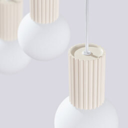 Sollux Lighting Halo Aluminum/glass Beige 3 Lights Modern Pendant Lamps - thumbnail 6