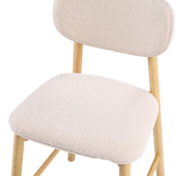 Beliani Set Of 2 Bar Chairs Mills Boucle Light Brown/ Beige - thumbnail 8