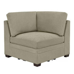 Xample Thomasville Tisdale Beige Fabric Corner Chair With Pocket Coil Seat Cushion & Solid Wood Legs Compatible With Tisdale Modular Sofa - thumbnail 4