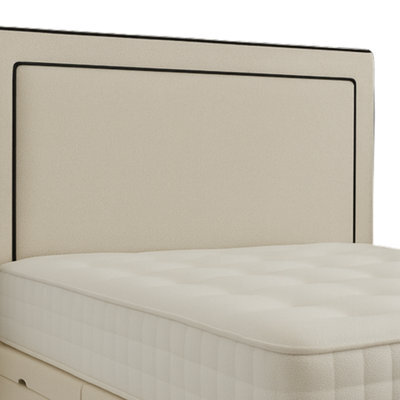 "Urban Textures Luxury 51"" High Savoy Edge Boucle Upholstered Bed Headboard - Cream" - image 1
