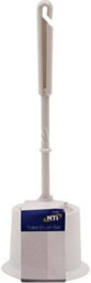 New Toilet Brush Set Freestanding Cleaner Bathroom White Plastic Holder Wc - thumbnail 1