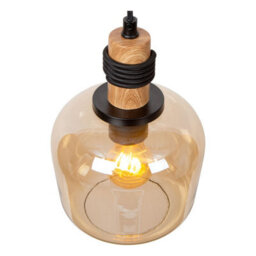 Lucide Ilona 3 Light Bar Glass Ceiling Pendant Light Amber - thumbnail 4