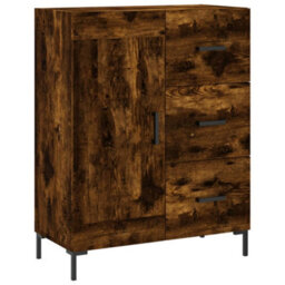Vidaxl Highboard Smoked Oak 69.5X34X180 Cm Engineered Wood - thumbnail 7