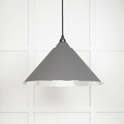 From the Anvil Smooth Nickel Hockley Pendant In Bluff - image 1