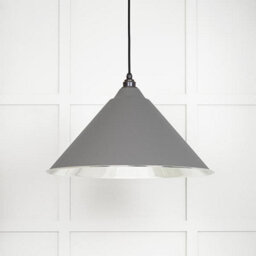 From the Anvil Smooth Nickel Hockley Pendant In Bluff - thumbnail 1