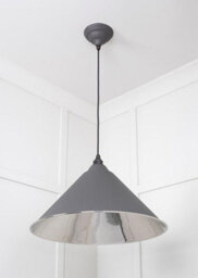 From the Anvil Smooth Nickel Hockley Pendant In Bluff - thumbnail 5