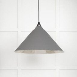 From the Anvil Smooth Nickel Hockley Pendant In Bluff - thumbnail 3